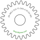 Zahnrad M0.2 / 25 Z AD 5.4mmBohrung (D) mm 1.50 Spielpassung HBreite (T) mm 1.0Messing MO58[ZR-M0.2-Z25-T1-DA5.4-D1.5H-MS]