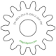 Zahnrad M0.2 / 14 Z AD 3.2mmBohrung (D) mm 1.00 Presspassung PBreite (T) mm 1.0POM-C natur[ZR-M0.2-Z14-T1-DA3.2-D1P-PN]