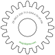 Zahnrad M0.2 / 20 Z AD 4.4mmBohrung (D) mm 1.50 Presspassung PBreite (T) mm 1.5POM-C natur[ZR-M0.2-Z20-T1.5-DA4.4-D1.5P-PN]