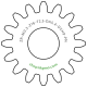 Zahnrad M0.3 / 16 Z AD 5,40mmBohrung (D) mm 2,00 H9Breite (T) mm 2,5POM-C natur[ZR-M0.3-Z16-T2.5-DA5.4-D2H9-PN]