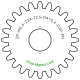Zahnrad M0.4 / 24 Z AD 10,4mmBohrung (D) mm 3,00 Presspassung PBreite (T) mm 2,5POM-C natur[ZR-M0.4-Z24-T2.5-DA10.4-D3P-PN]