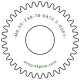 Zahnrad M0.35 / 36 Z AD 13,30mmBohrung (D) mm 5,00 P7Breite (T) mm 6,0POM-C natur[ZR-M0.35-Z36-T6-DA13.3-D5P7-PN]