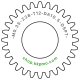 Zahnrad M0.35 / 28 Z AD 10,50mmBohrung (D) mm 5,00 P7Breite (T) mm 12,0Messing MO58[ZR-M0.35-Z28-T12-DA10.5-D5P7-MS]