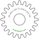 Zahnrad M0.3 / 20 Z AD 6,6mmBohrung (D) mm 2,00 Presspassung Hausnorm PBreite (T) mm 1,0POM-C natur[ZR-M0.3-Z20-T1-DA6.6-D2P-PN]