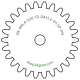 Zahnrad M0.4 / 26 Z AD 11.2mmBohrung (D) mm 1.50 Presspassung Hausnorm PBreite (T) mm 2.0POM-C natur[ZR-M0.4-Z26-T2-DA11.2-D1.5P-PN]