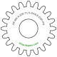 Zahnrad M0.4 / 20 Z AD 8,8mmBohrung (D) mm 3,00 Presspassung Hausnorm PBreite (T) mm 1,5POM-C natur[ZR-M0.4-Z20-T1.5-DA8.8-D3P-PN]