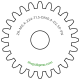 Zahnrad M0.4 / 24 Z AD 10.4mmBohrung (D) mm 2.50 Presspassung Hausnorm PBreite (T) mm 1.5POM-C natur[ZR-M0.4-Z24-T1.5-DA10.4-D2.5P-PN]