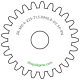 Zahnrad M0.4 / 25 Z AD 10.8mmBohrung (D) mm 2.50 Presspassung Hausnorm PBreite (T) mm 1.5POM-C natur[ZR-M0.4-Z25-T1.5-DA10.8-D2.5P-PN]