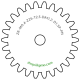 Zahnrad M0.4 / 26 Z AD 11.2mmBohrung (D) mm 1.50 Presspassung Hausnorm PBreite (T) mm 2.5POM-C natur[ZR-M0.4-Z26-T2.5-DA11.2-D1.5P-PN]