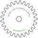 Zahnrad M0.4 / 25 Z AD 10.8mmBohrung (D) mm 1.50 Presspassung Hausnorm PBreite (T) mm 2.5POM-C natur[ZR-M0.4-Z25-T2.5-DA10.8-D1.5P-PN]