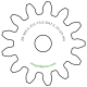 Zahnrad M0.5 / 13 Z AD 7.5mmBohrung (D) mm 1.50 Presspassung Hausnorm PBreite (T) mm 3.5POM-C natur[ZR-M0.5-Z13-T3.5-DA7.5-D1.5P-PN]