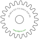 Zahnrad M0.4 / 21 Z AD 9,2mmBohrung (D) mm 2,00 Presspassung Hausnorm PBreite (T) mm 1,5POM-C natur[ZR-M0.4-Z21-T1.5-DA9.2-D2P-PN]