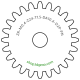 Zahnrad M0.4 / 24 Z AD 10,4mmBohrung (D) mm 2,00 Presspassung Hausnorm PBreite (T) mm 1,5POM-C natur[ZR-M0.4-Z24-T1.5-DA10.4-D2P-PN]