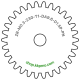 Zahnrad M0.3 / 30 Z AD 9,6mmBohrung (D) mm 1,50 Presspassung Hausnorm PBreite (T) mm 1,0POM-C natur[ZR-M0.3-Z30-T1-DA9.6-D1.5P-PN]