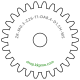 Zahnrad M0.3 / 26 Z AD 8.4mmBohrung (D) mm 1.50 Spielpassung Hausnorm HBreite (T) mm 1.0Messing MO58[ZR-M0.3-Z26-T1-DA8.4-D1.5H-MS]