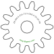 Zahnrad M0.4 / 14 Z AD 6,4mmBohrung (D) mm 1,50 Presspassung Hausnorm PBreite (T) mm 3,5POM-C schwarz[ZR-M0.4-Z14-T3.5-DA6.4-D1.5P-PB]