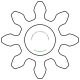 Zahnrad M0.3 / 8 Z AD 3.0mmBohrung (D) mm 1.20 Presspassung Hausnorm PBreite (T) mm 1.0POM-C natur[ZR-M0.3-Z8-T1-DA3-D1.2P-PN]
