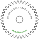 Zahnrad M0.15 / 34 Z AD 5.40mmBohrung (D) mm 1.00 PBreite (T) mm 1.0POM-C natur[ZR-M0.15-Z34-T1-DA5.4-D1P-PN]
