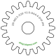 Zahnrad M0.2 / 20 Z AD 4,4mmBohrung (D) mm 1,00 Presspassung Hausnorm PBreite (T) mm 2,5POM-C natur[ZR-M0.2-Z20-T2.5-DA4.4-D1P-PN]