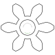 Zahnrad M0.3 / 6 Z AD 2.4mmBohrung (D) mm 0.70 Spielpassung Hausnorm HBreite (T) mm 2.0Messing MO58[ZR-M0.3-Z6-T2-DA2.4-D0.7H-MS]
