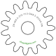 Zahnrad M0.5 / 15 Z AD 8.50mmBohrung (D) mm 2.00 H9Breite (T) mm 1.5POM-C natur[ZR-M0.5-Z15-T1.5-DA8.5-D2H9-PN]