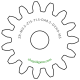 Zahnrad M0.5 / 15 Z AD 8.50mmBohrung (D) mm 2.00 H9Breite (T) mm 1.5Messing MO58[ZR-M0.5-Z15-T1.5-DA8.5-D2H9-MS]