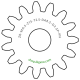 Zahnrad M0.5 / 15 Z AD 8.50mmBohrung (D) mm 2.50 PBreite (T) mm 2.5POM-C natur[ZR-M0.5-Z15-T2.5-DA8.5-D2.5P-PN]