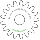 Zahnrad M0.4 / 17 Z AD 7.6mmBohrung (D) mm 2.00 Presspassung Hausnorm PBreite (T) mm 1.0POM-C natur[ZR-M0.4-Z17-T1-DA7.6-D2P-PN]