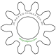 Zahnrad M0.4 / 10 Z AD 4,8mmBohrung (D) mm 2,00 Spielpassung Hausnorm HBreite (T) mm 2,0Messing MO58[ZR-M0.4-Z10-T2-DA4.8-D2H-MS]