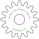 Zahnrad M0.4 / 16 Z AD 7.2mmBohrung (D) mm 2.00 Presspassung Hausnorm PBreite (T) mm 2.0POM-C natur[ZR-M0.4-Z16-T2-DA7.2-D2P-PN]