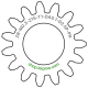 Zahnrad M0.3 / 15 Z AD 5,1mmBohrung (D) mm 2,50 Presspassung Hausnorm PBreite (T) mm 1,0POM-C natur[ZR-M0.3-Z15-T1-DA5.1-D2.5P-PN]