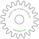 Zahnrad M0.3 / 19 Z AD 6,3mmBohrung (D) mm 1,50 Presspassung Hausnorm PBreite (T) mm 1,0POM-C natur[ZR-M0.3-Z19-T1-DA6.3-D1.5P-PN]