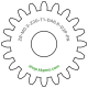 Zahnrad M0.3 / 20 Z AD 6,6mmBohrung (D) mm 2,00 Presspassung Hausnorm PBreite (T) mm 1,0POM-C natur[ZR-M0.3-Z20-T1-DA6.6-D2P-PN]
