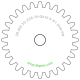 Zahnrad M0.35 / 28 Z AD 10,50mmBohrung (D) mm 1,50 H9Breite (T) mm 6,0POM-C natur[ZR-M0.35-Z28-T6-DA10.5-D1.5H9-PN]