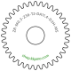 Zahnrad M0.3 / 36 Z AD 11.4mmBohrung (D) mm 3.00 Spielpassung Hausnorm HBreite (T) mm 2.0Messing MO58[ZR-M0.3-Z36-T2-DA11.4-D3H-MS]