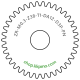 Zahnrad M0.3 / 38 Z AD 12.0mmBohrung (D) mm 3.00 Presspassung Hausnorm PBreite (T) mm 1.0POM-C natur[ZR-M0.3-Z38-T1-DA12-D3P-PN]Please note bore 1/8 3,17mm