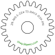 Zahnrad M0.5 / 24 Z AD 13,00mmBohrung (D) mm 3,00 PBreite (T) mm 3,0POM-C natur[ZR-M0.5-Z24-T3-DA13-D3P-PN]