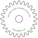 Zahnrad M0.4 / 24 Z AD 10,4mmBohrung (D) mm 2,00 Presspassung Hausnorm PBreite (T) mm 1,0POM-C natur[ZR-M0.4-Z24-T1-DA10.4-D2P-PN]