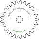 Zahnrad M0.5 / 25 Z AD 13.5mmBohrung (D) mm 2.50 Presspassung Hausnorm PBreite (T) mm 3.0POM-C natur[ZR-M0.5-Z25-T3-DA13.5-D2.5P-PN]