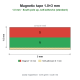 Magnetband 1.0×3 mm, Südpol oben, selbstklebend (Standard)Länge 100 cm[MB-1x3-SO-L100]