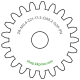 Zahnrad M0.4 / 21 Z AD 9,2mmBohrung (D) mm 2,00 Presspassung Hausnorm PBreite (T) mm 1,5POM-C natur[ZR-M0.4-Z21-T1.5-DA9.2-D2P-PN]