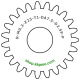 Zahnrad M0.3 / 23 Z AD 7.5mmBohrung (D) mm 2.50 Presspassung Hausnorm PBreite (T) mm 1.0POM-C natur[ZR-M0.3-Z23-T1-DA7.5-D2.5P-PN]