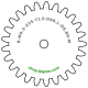 Zahnrad M0.3 / 25 Z AD 8.1mmBohrung (D) mm 0.80 Spielpassung Hausnorm HBreite (T) mm 1.5Messing MO58[ZR-M0.3-Z25-T1.5-DA8.1-D0.8H-MS]
