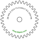 Zahnrad M0.5 / 32 Z AD 17.00mmBohrung (D) mm 2.20 H9Breite (T) mm 1.5POM-C natur[ZR-M0.5-Z32-T1.5-DA17-D2.2H9-PN]