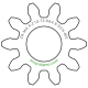 Zahnrad M0.4 / 10 Z AD 4,8mmBohrung (D) mm 2,00 Spielpassung Hausnorm HBreite (T) mm 2,0Messing MO58[ZR-M0.4-Z10-T2-DA4.8-D2H-MS]