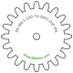 Zahnrad M0.5 / 20 Z AD 11,0mmBohrung (D) mm 1,00 Presspassung Hausnorm PBreite (T) mm 4,0POM-C natur[ZR-M0.5-Z20-T4-DA11-D1P-PN]
