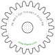 Zahnrad M0.3 / 22 Z AD 7,2mmBohrung (D) mm 1,50 Presspassung Hausnorm PBreite (T) mm 1,5POM-C natur[ZR-M0.3-Z22-T1.5-DA7.2-D1.5P-PN]