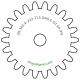 Zahnrad M0.4 / 22 Z AD 9,6mmBohrung (D) mm 1,50 Presspassung Hausnorm PBreite (T) mm 1,5POM-C natur[ZR-M0.4-Z22-T1.5-DA9.6-D1.5P-PN]