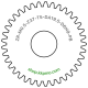 Zahnrad M0.5 / 37 Z AD 19.50mmBohrung (D) mm 6.00 H9Breite (T) mm 5.0POM-C schwarz[ZR-M0.5-Z37-T5-DA19.5-D6H9-PB]