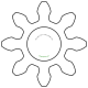 Zahnrad M0.2 / 8 Z AD 2.0mmBohrung (D) mm 0.80 Presspassung Hausnorm PBreite (T) mm 1.0POM-C natur[ZR-M0.2-Z8-T1-DA2-D0.8P-PN]